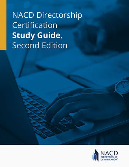Cover image of the NACD Directorship Certification Study Guide