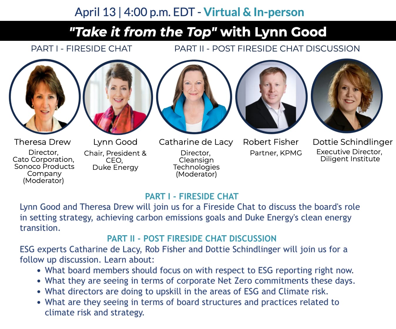 "Take it from the Top" with Lynn Good