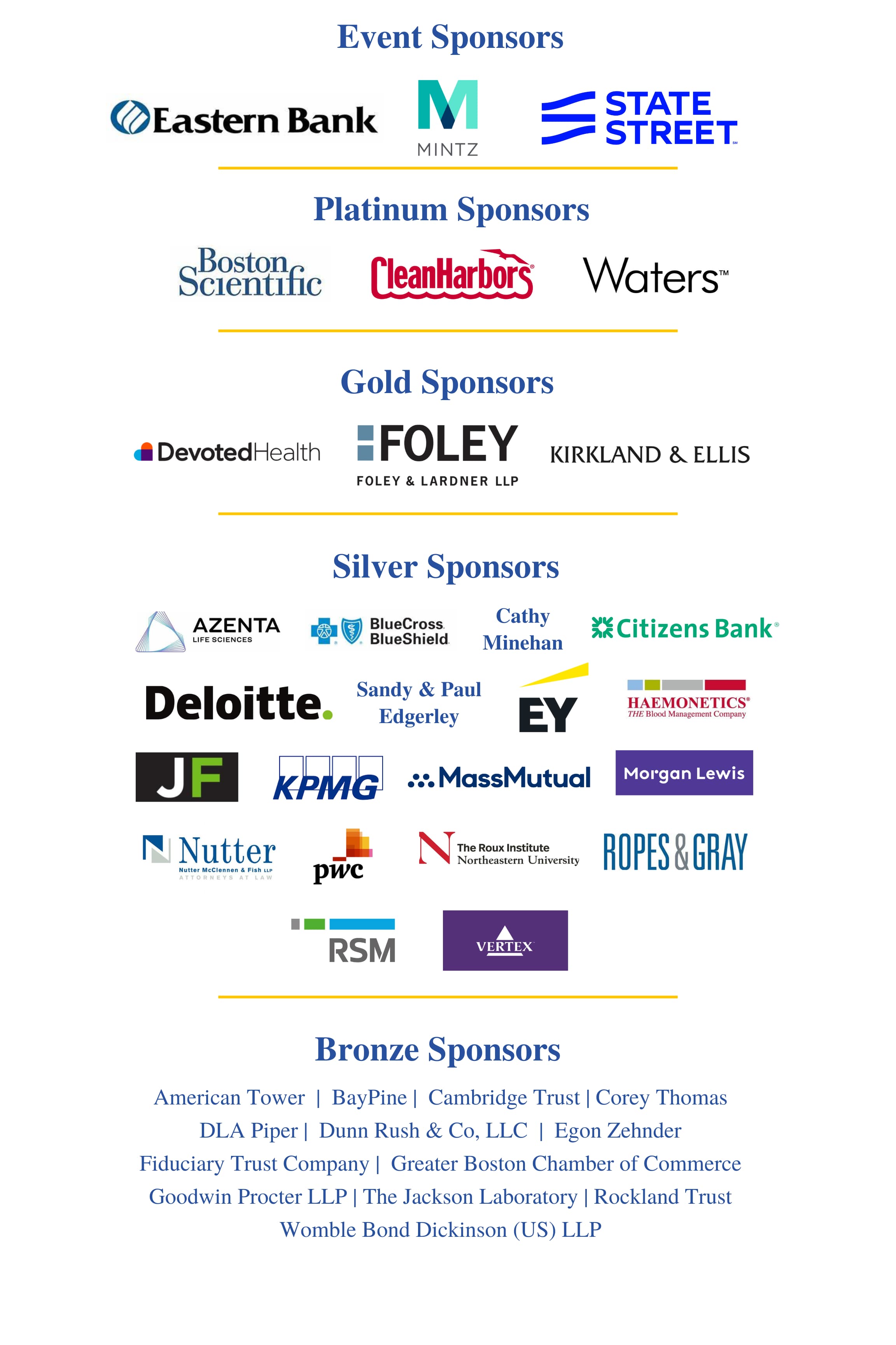 Our 2024 sponsors
