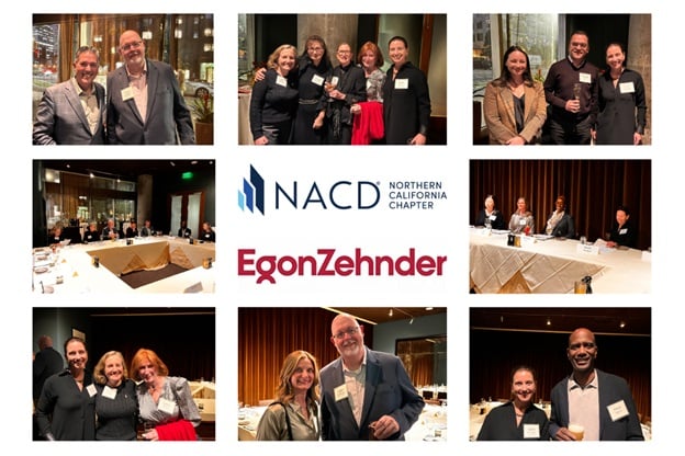 A collage of images from the Egon Dinner