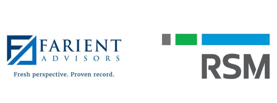 Farient Advisor and RSM Logo