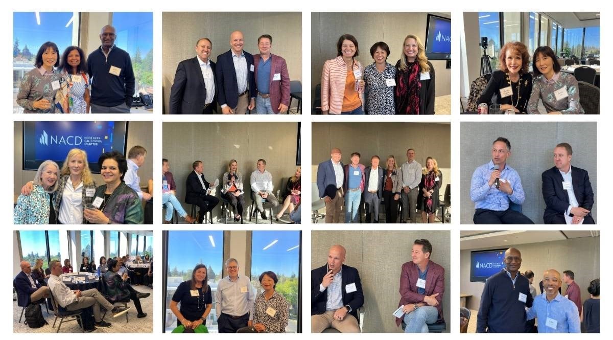 Board members discussing cybersecurity and AI at a roundtable session