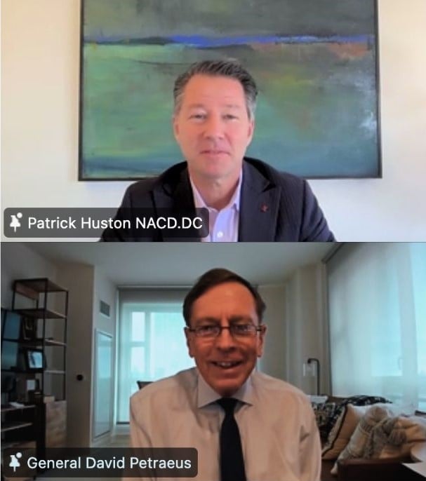 Image of Patrick Huston and General Petraeus