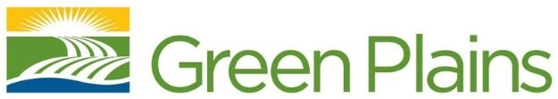 Logo of a sun setting over the fields for the company Green Plains
