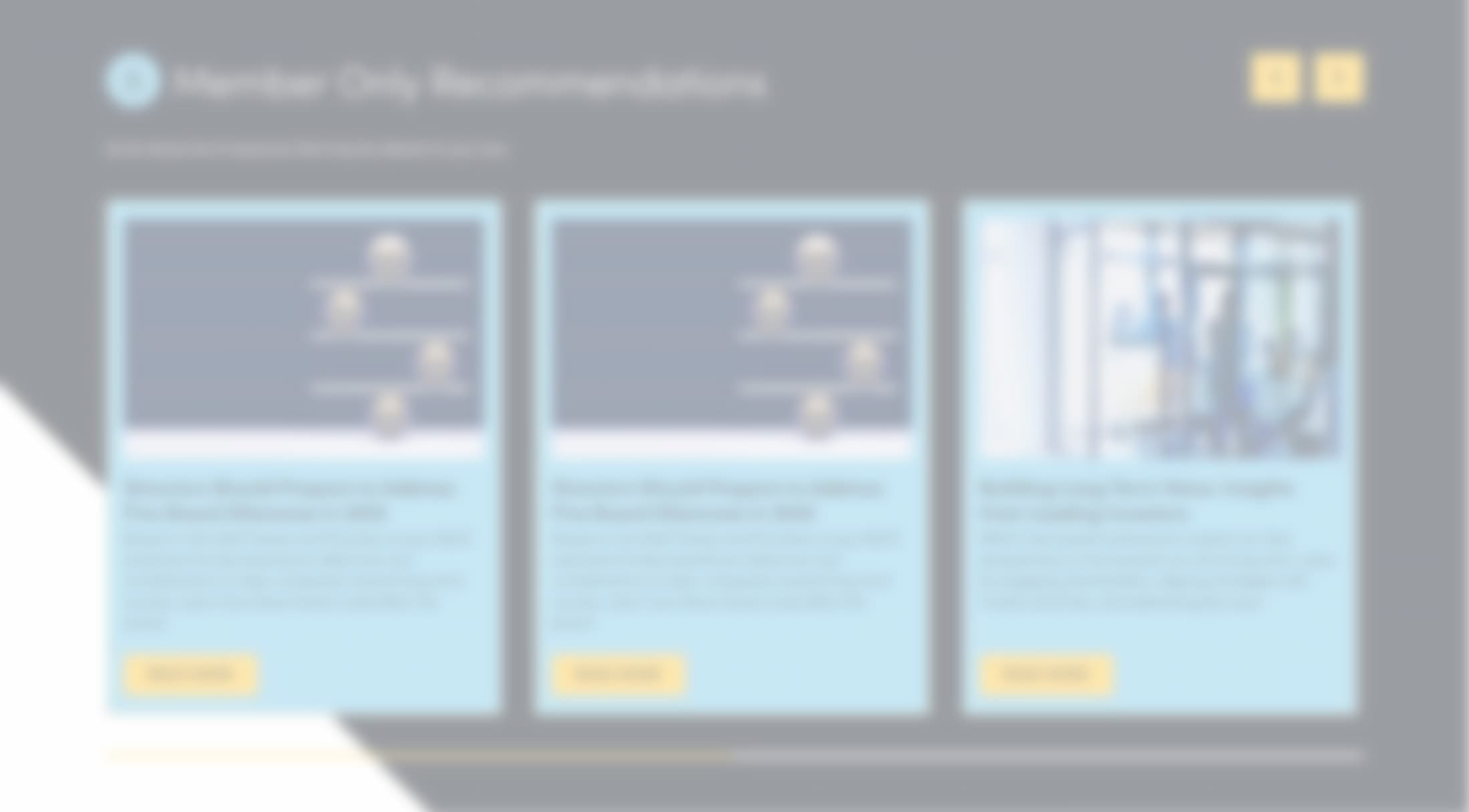blurred image of content recommendations feature